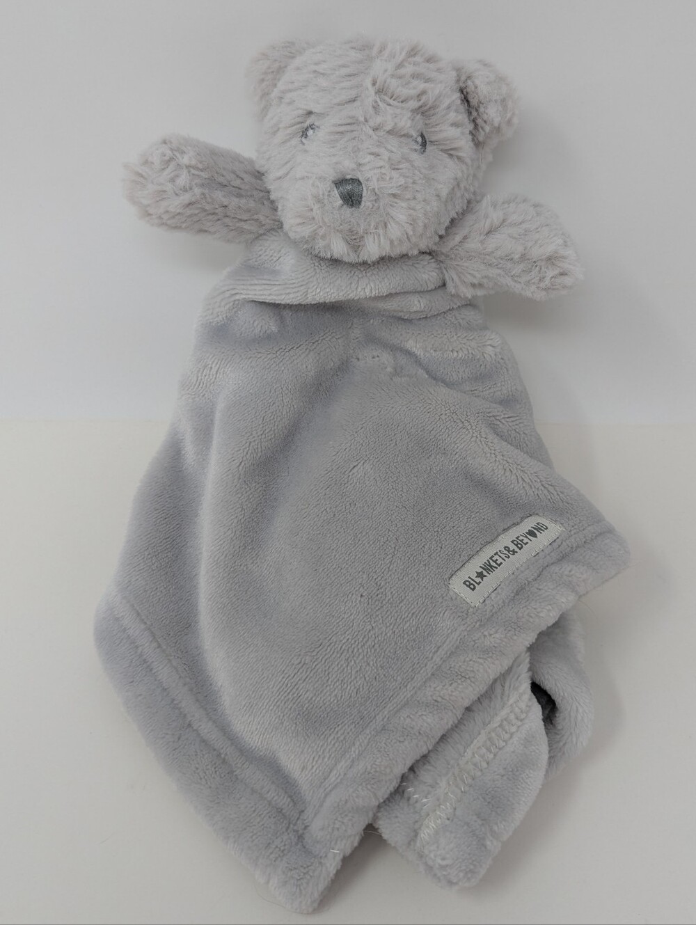 Blankets & Beyond Lovey Puppy Dog Grey Plush Baby Security Blanket